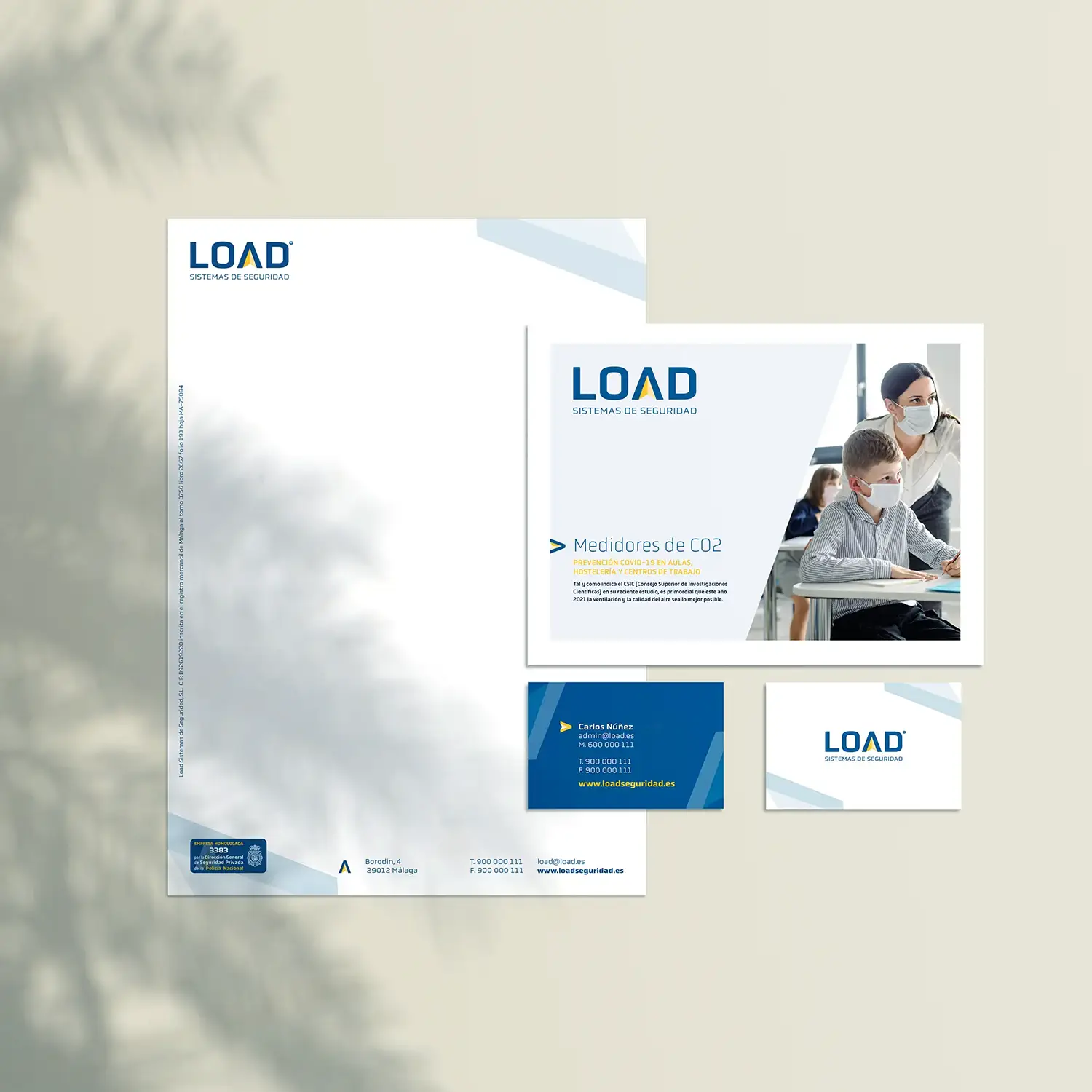 load-sistemas-seguridad-restyling-logotipo-papeleria-stationery